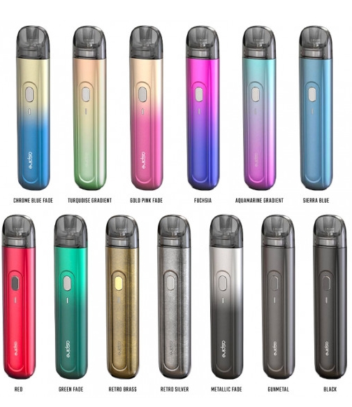 Aspire Flexus Q pod system with adjustable airflow, 700mAh battery, and dual pod options for customizable vaping.