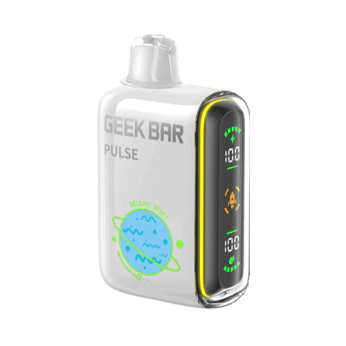 Miami Mint flavor Geek Bar Pulse X disposable vape, offering a smooth and crisp mint sensation.